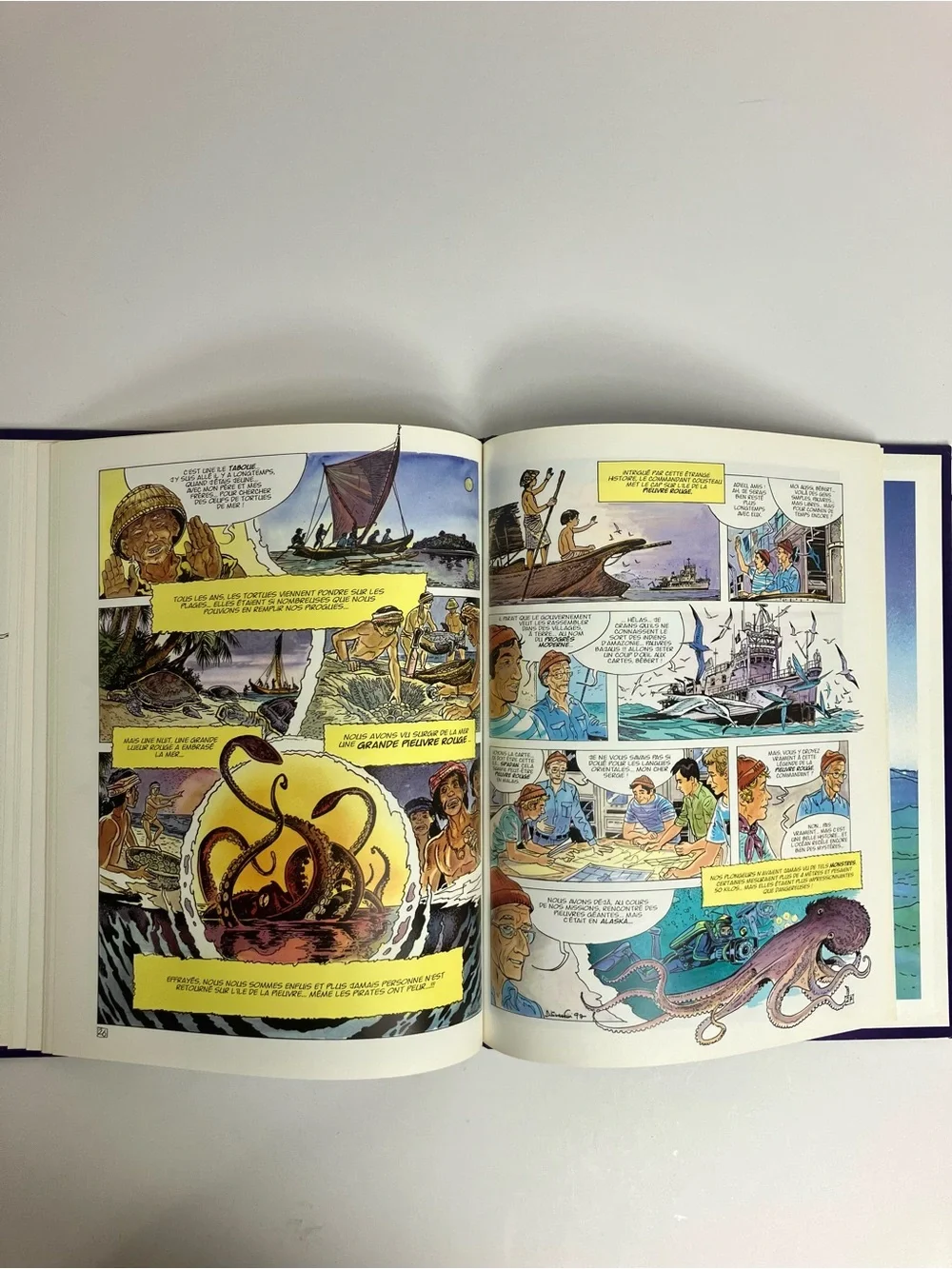 1997 La pieuvre rouge de Bornéo L'Aventure de l'équipe Cousteau en BD Livre Rare - Picture 10 of 17